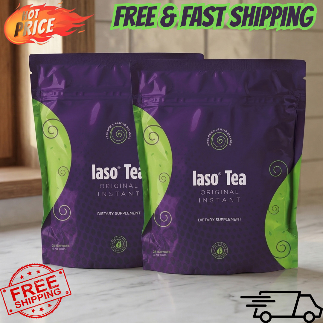 2x Iaso Instant Tea Bags 25 Sachets Each | Detox Herbal Drink, Weight Loss Clean
