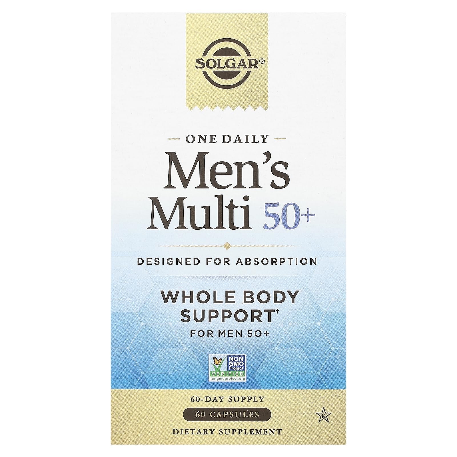 Solgar One Daily Men’s Multi 50+ Whole Body Support 60 Count (Pack of 1), N/a