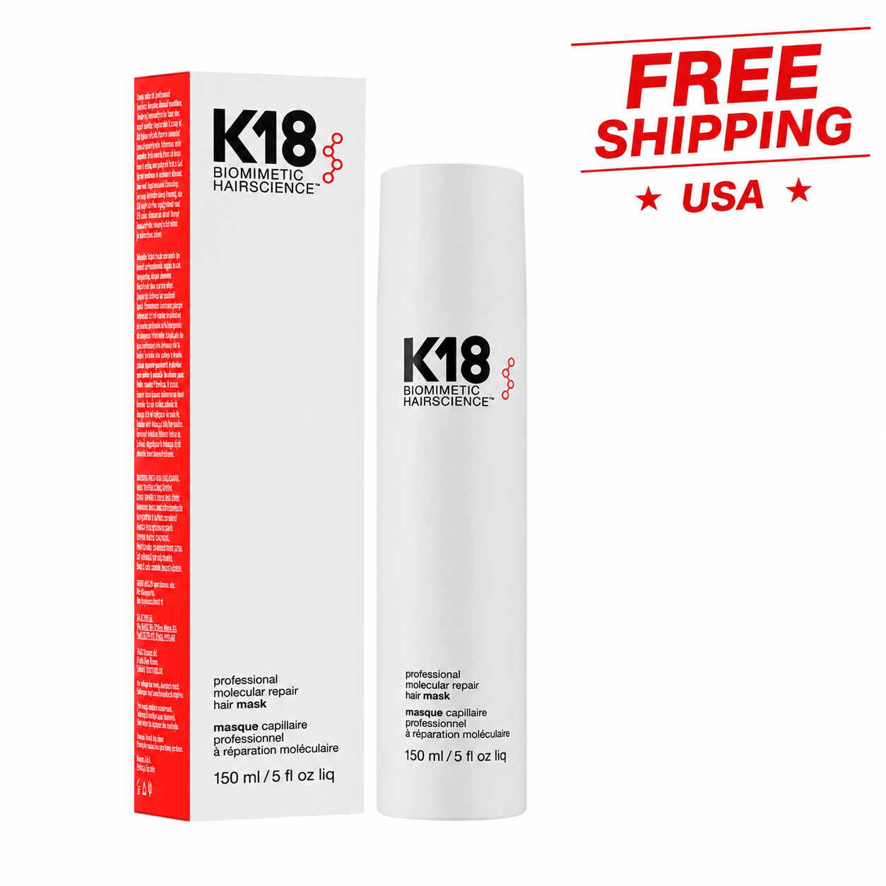 K18 Leave In Molecular Repair Hair Mask Biomimetic Hairscience 150 ML Sealed