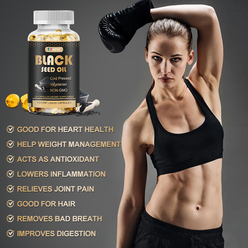 2PC 1000mg Black Seed Oil,Premium Cold Pressed,Non-GMO,Vegan,Premium Black Seed