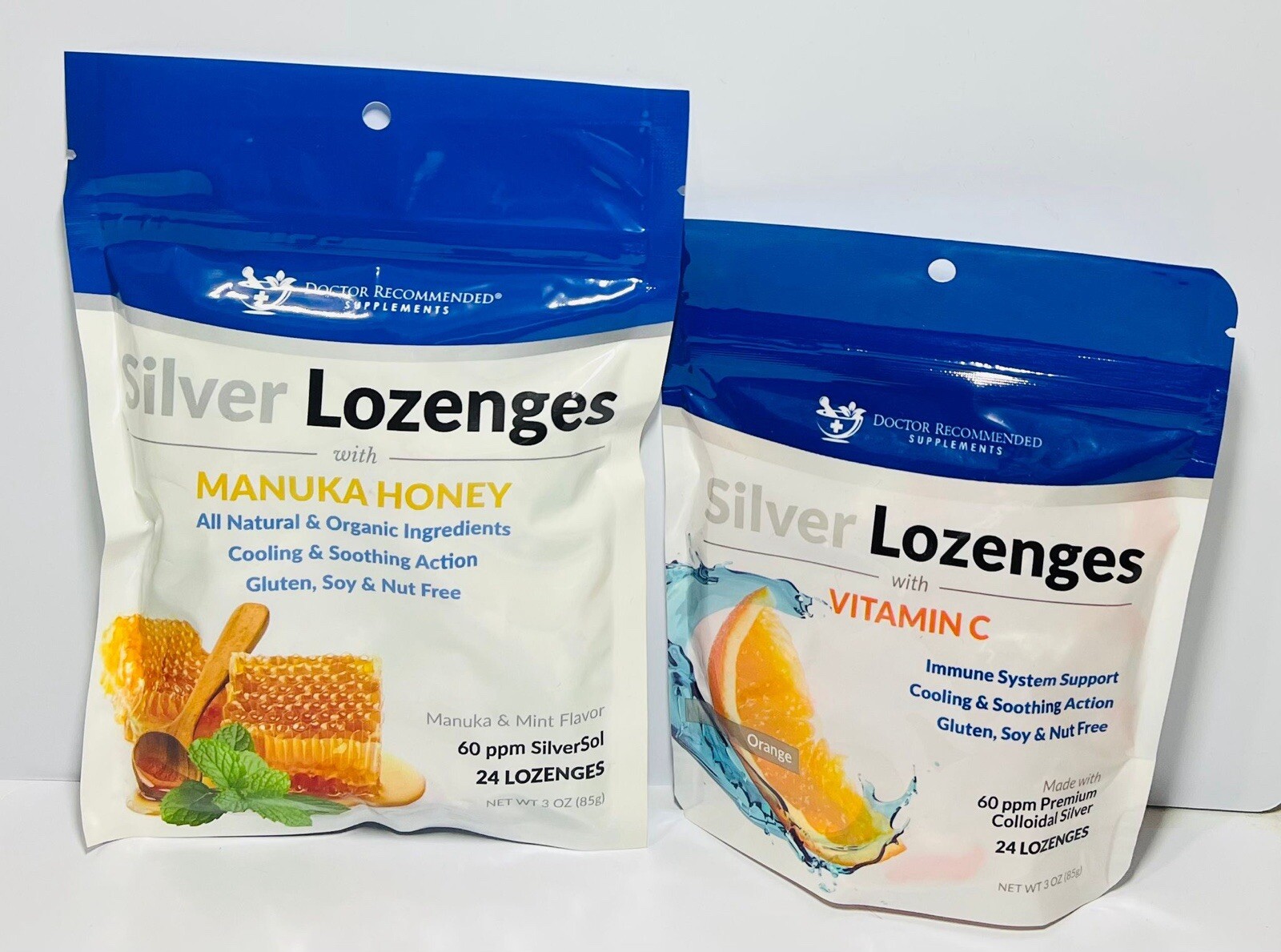 COMBO ✅Silver Lozenges with Manuka Honey – 45-50mcg All/Lozenges VITAMIN C COMBO