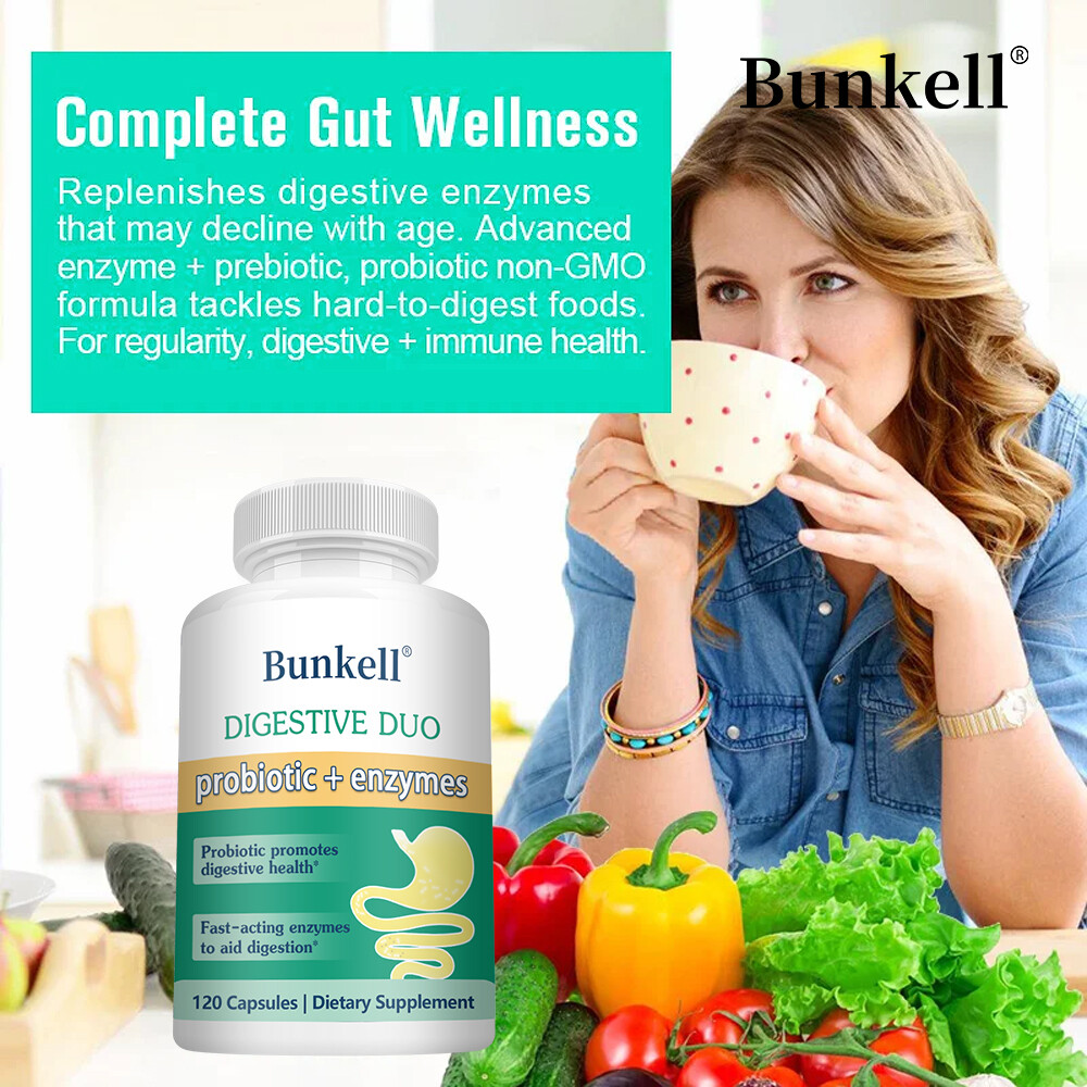 Digestive Probiotic+Enzymes Supplement Balance Intestinal Health,Relief Bloating