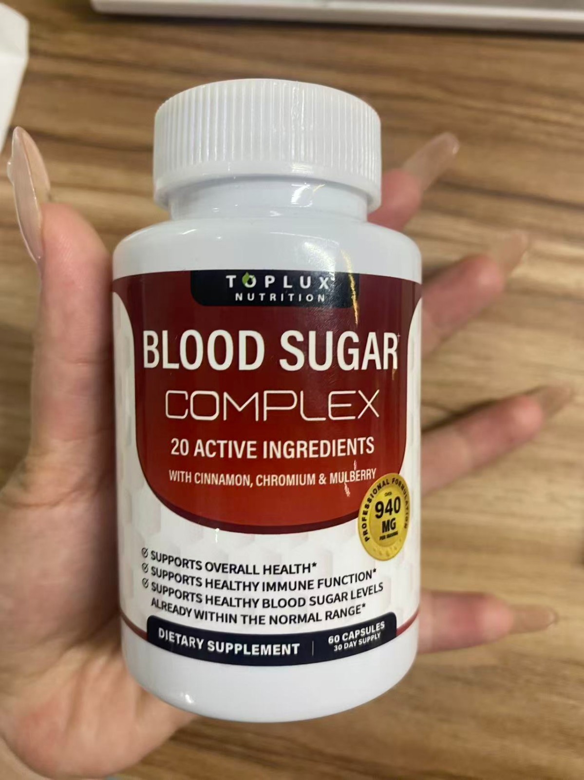 Toplux Blood Sugar ComplexCinnamon Chromium Bitter Melon 20 Active Ingredients
