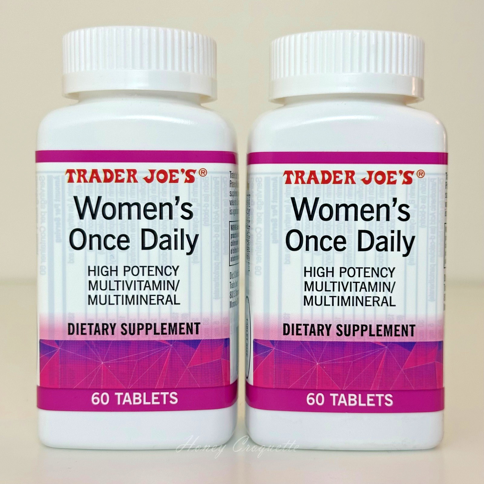 2 Pack Trader Joe’s Women’s Once Daily Multivitamin Multimineral 60 Tablets Each