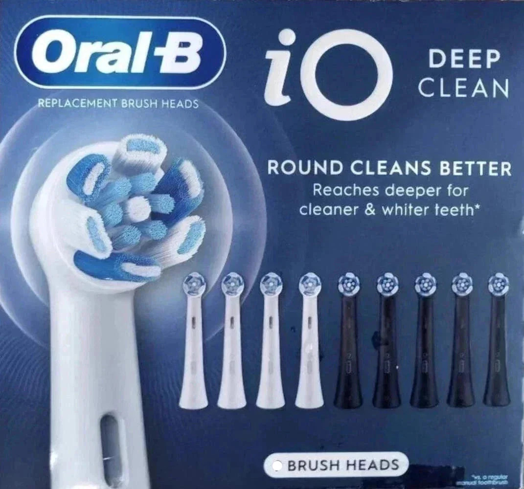 Oral-B iO Replacement Brush Heads 4 Pack Deep Clean Black White Compatible NEW