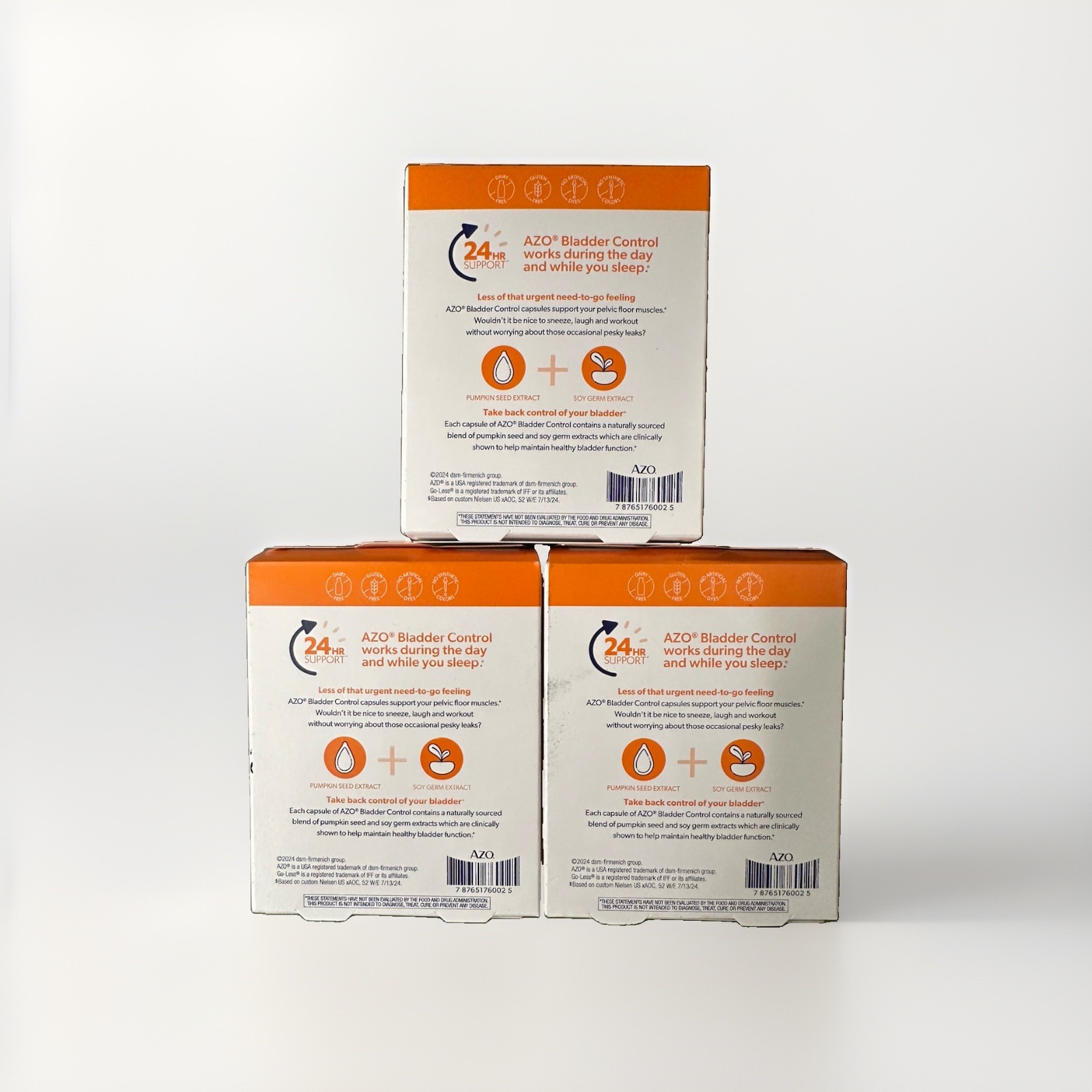 3 Boxes AZO Bladder Control with Go-Less 54 Capsules 07/2027+ ( 162 Total )