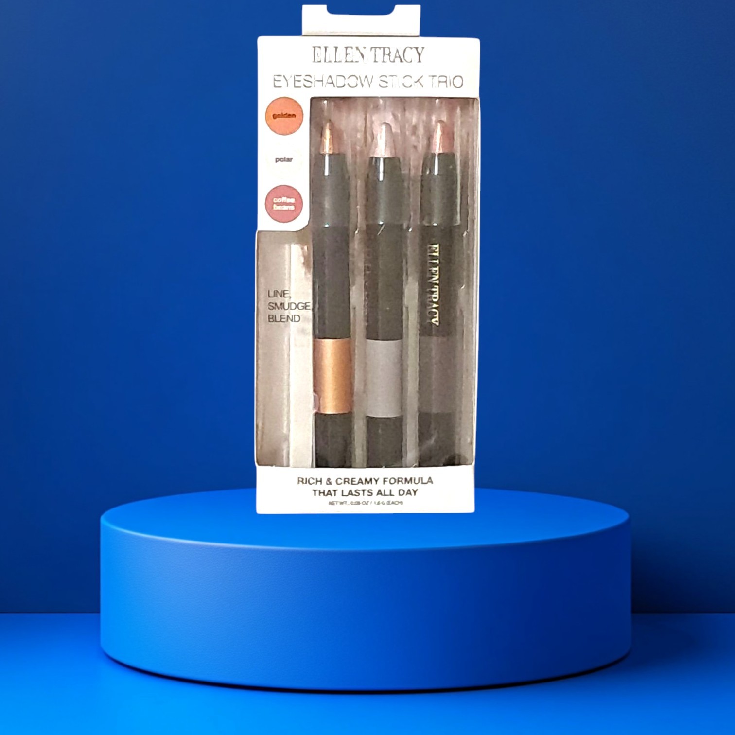 ELLEN TRACY Eyeshadow Stick Trio Golden Polar Coffee Beans Last all day