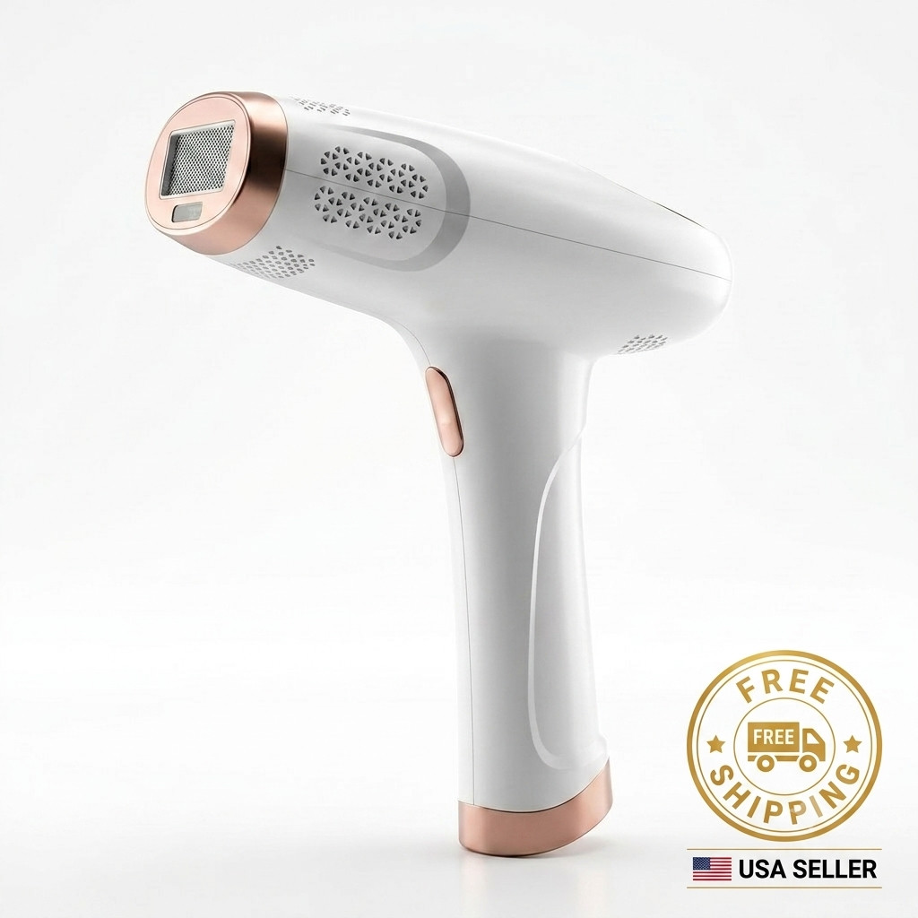 IPL Hair Removal Device 999999 Flashes 5 Energy Levels Auto Manual White