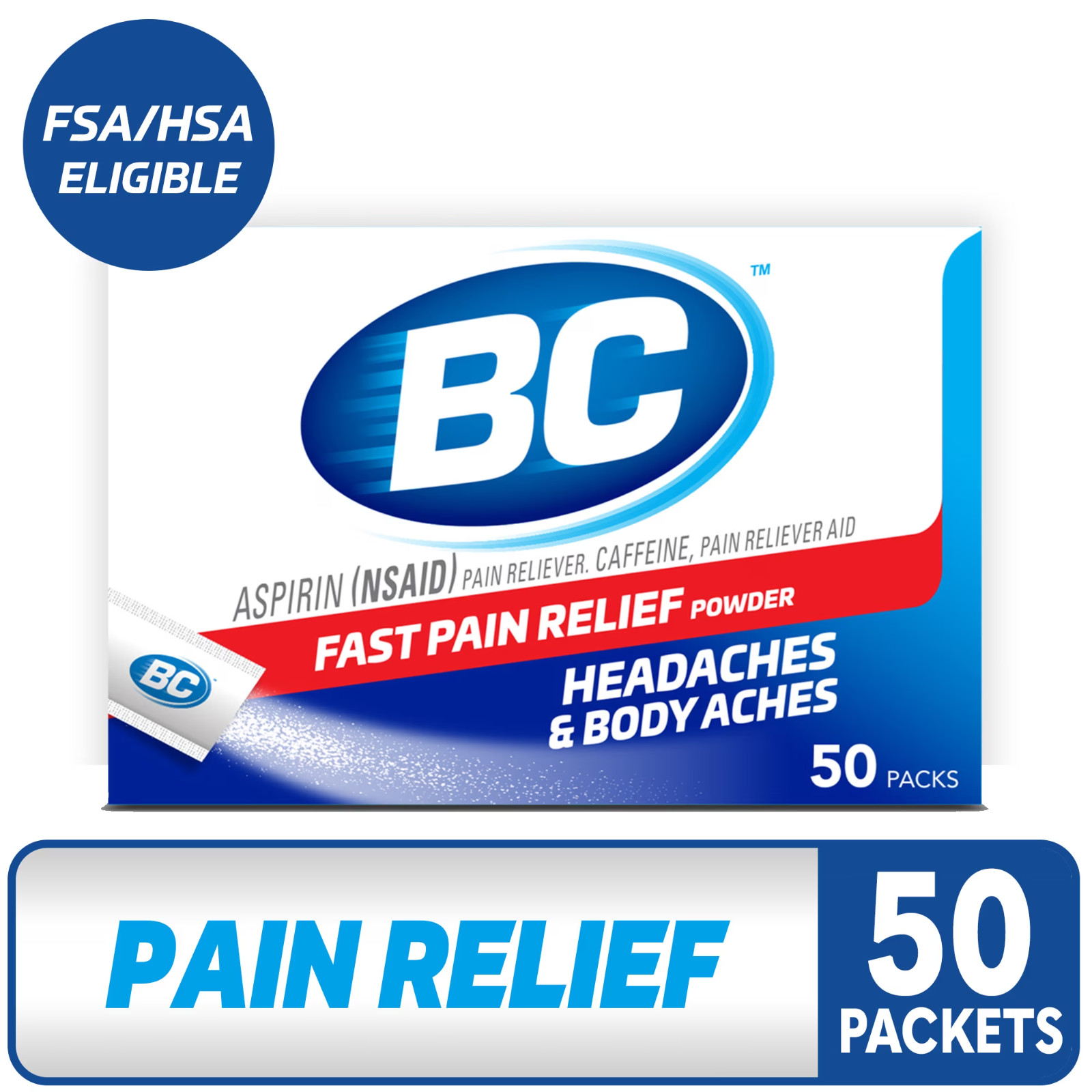 BC Powder Original Strength Pain Reliever, Aspirin Dissolve Packs, Body Aches &