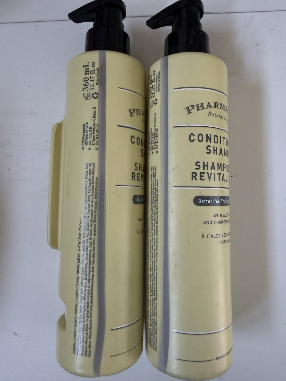 2 Pharmacopia Conditioning Shampoo Aloe Vera & Chamomile Natural 12.17oz Hotel