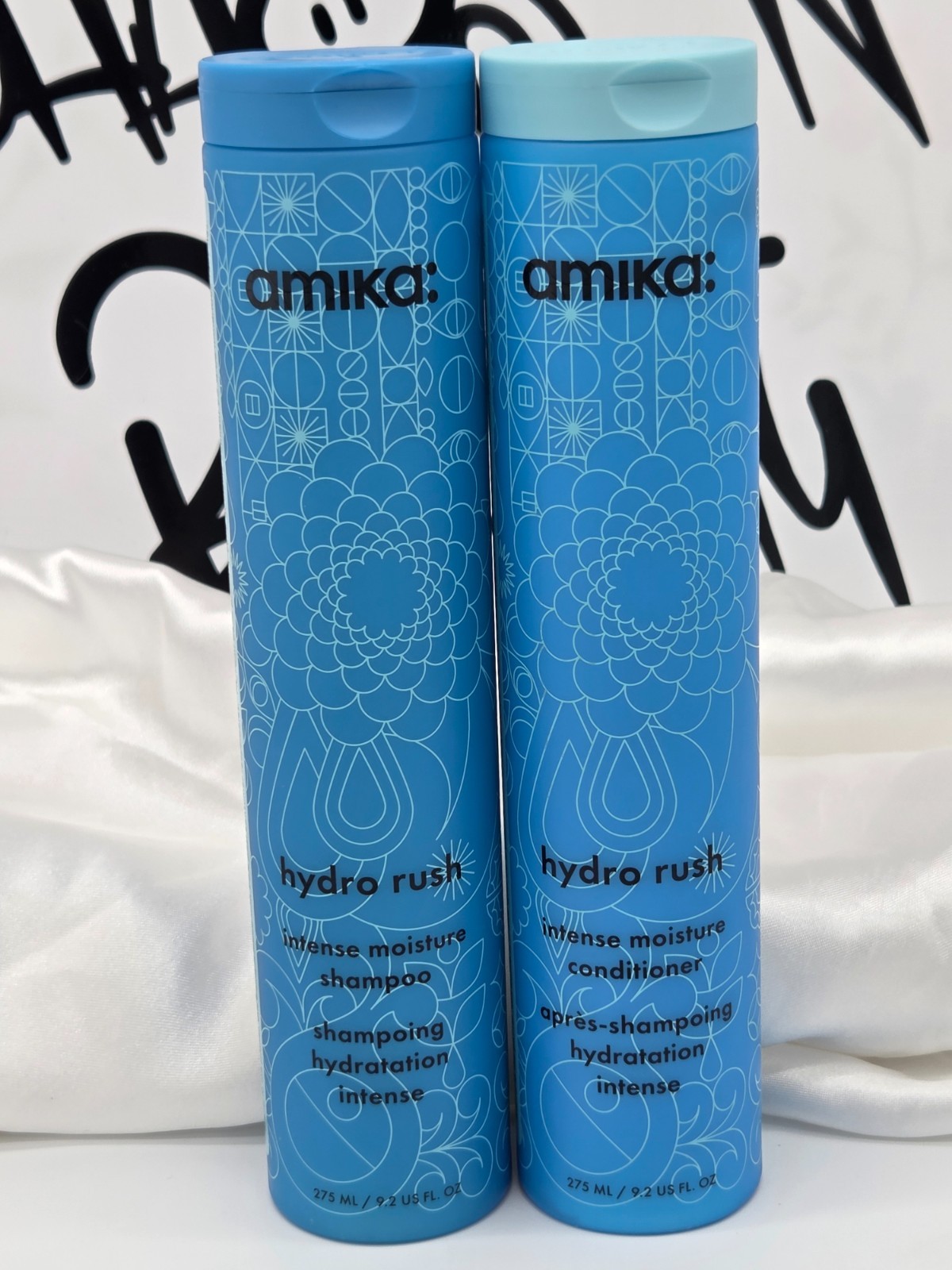 Amika Hydro Rush Shampoo & Conditioner Duo – 9.2 Fl. Oz – Intense Moisturizing