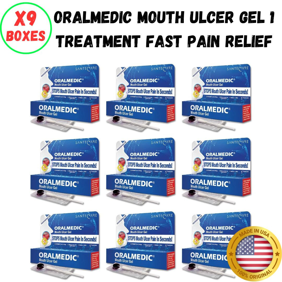 12x Oralmedic Mouth Ulcer Gel 1 Treatment Fast Pain Relief Made in USA