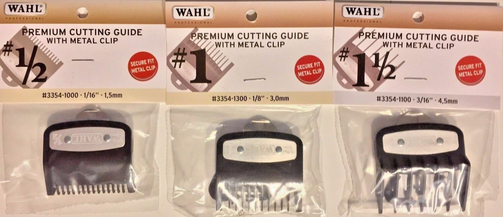 Wahl Premium Attachment Guide Comb Guards CHOOSE ONE # 1/2, OR #1, OR # 1 1/2