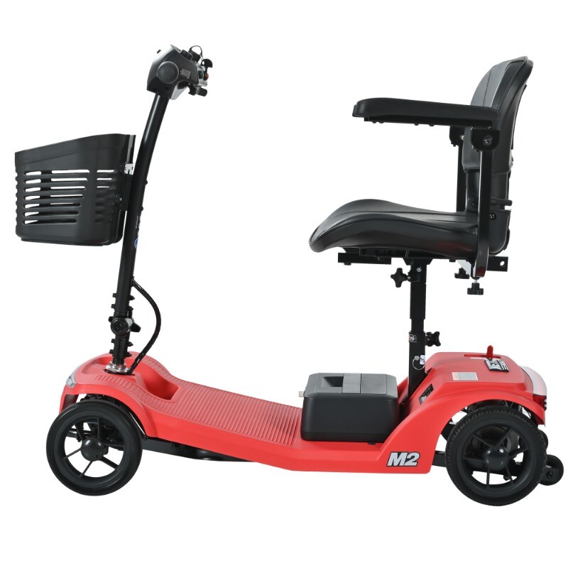 4 Wheels Foldable Mobility Scooter 20 Miles 330bs Capacity 5 MPH w/ LED Light
