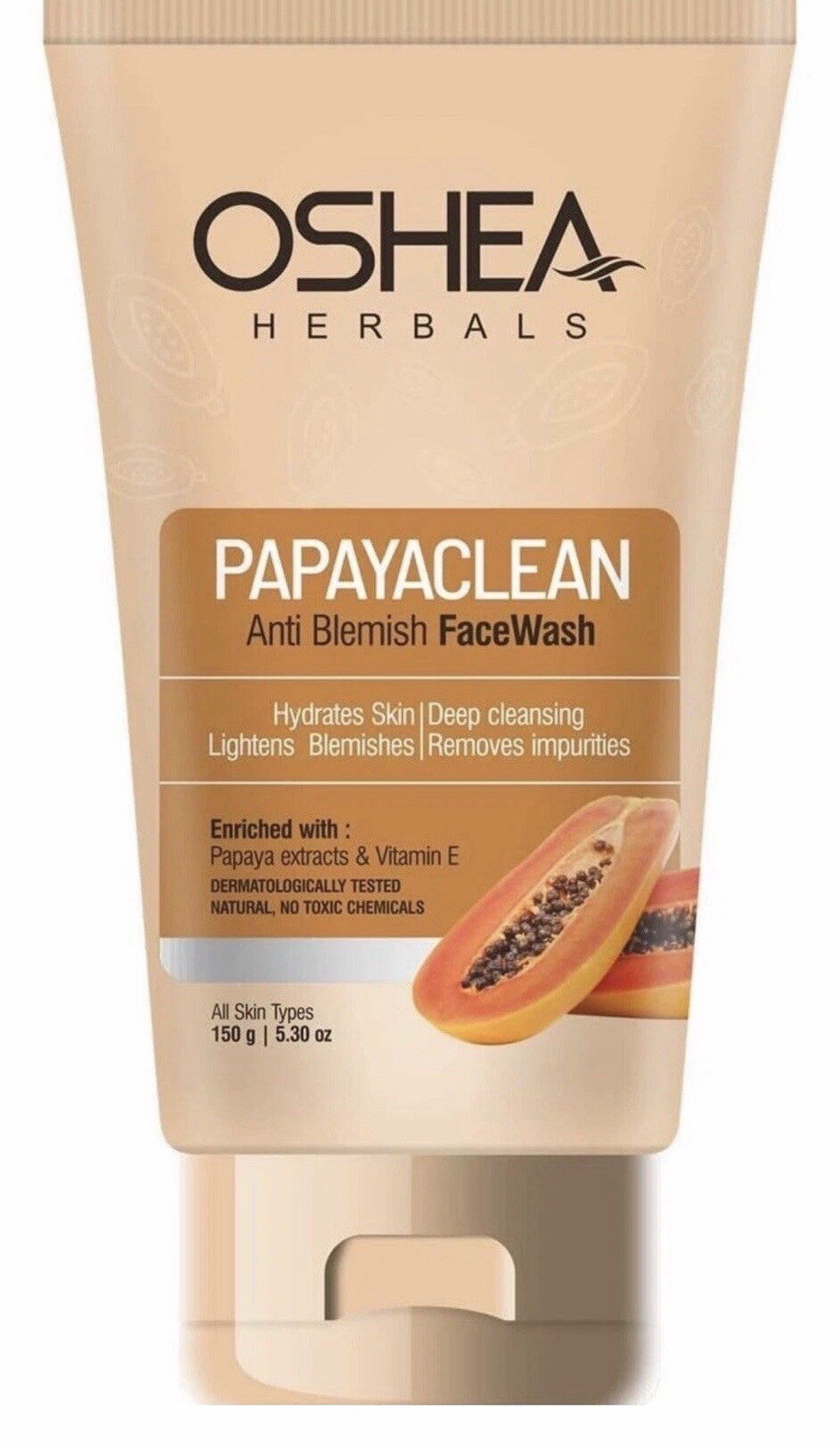 3x Oshea Herbals Papayaclean Anti Blemishes Face Wash I Hydrates Skin-150 Ml
