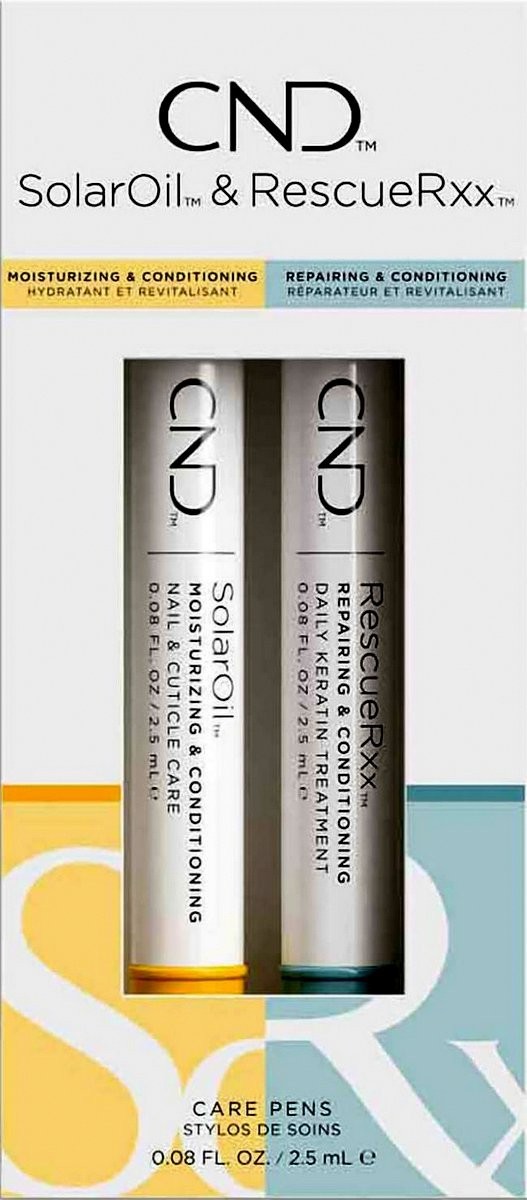 CND Essentials CARE PENS DUO – SolarOil + RescueRxx 0.08oz – 2.5ml each
