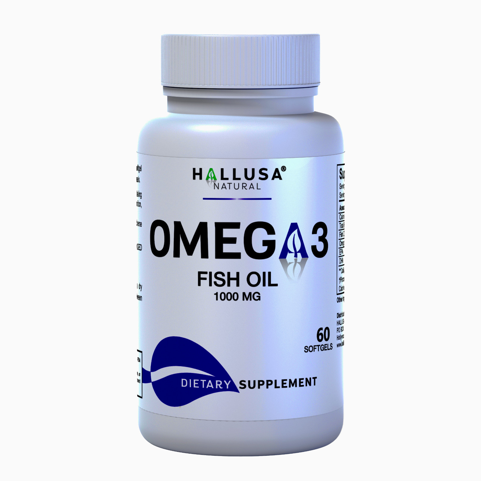 OMEGA 3 – Fish Oil Supplement – Cardiovascular Wellness – 60 Softgels