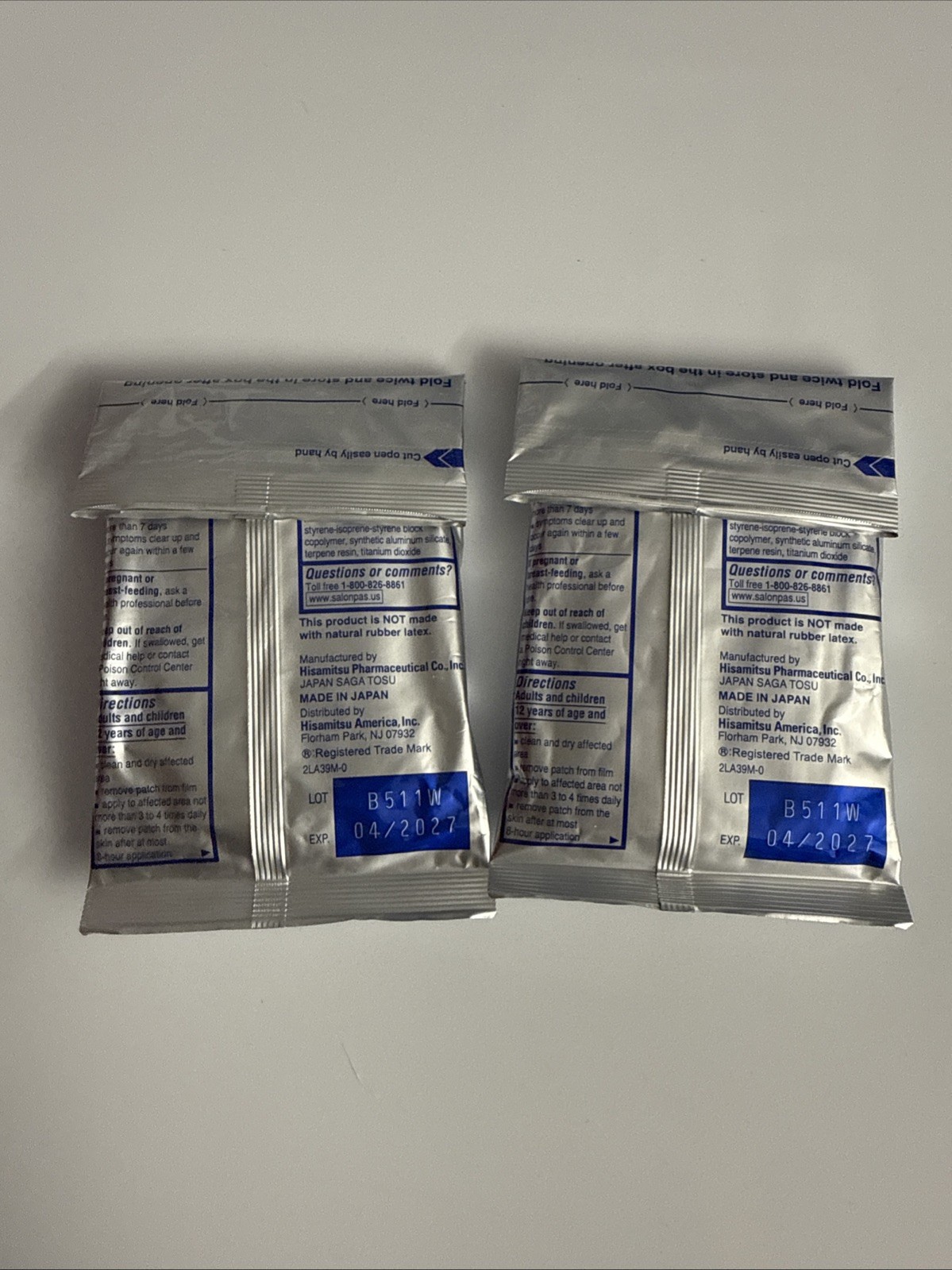 Salonpas Pain Relieving Patch 2.83″ x 1.81″ Lot of 40 Patches Exp 4/2027 Sealed