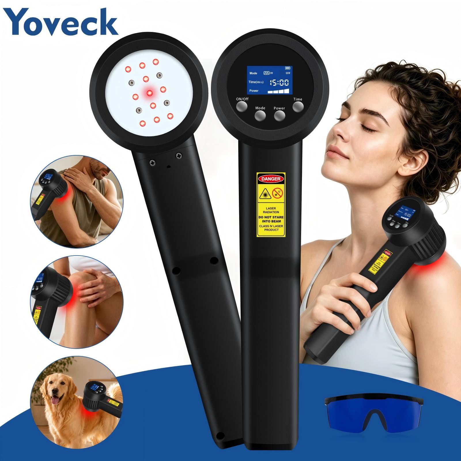 305W Super Pulsed 905nm 808nm 660nm Cold Laser Therapy NIR Light for Pain Relief