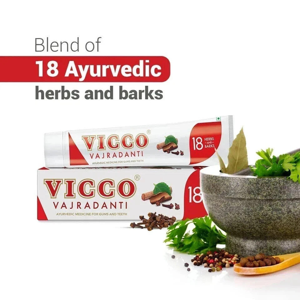 Vicco Vajradanti Ayurvedic Toothpaste 200g x 5 | Herbal | Bad Breath Care