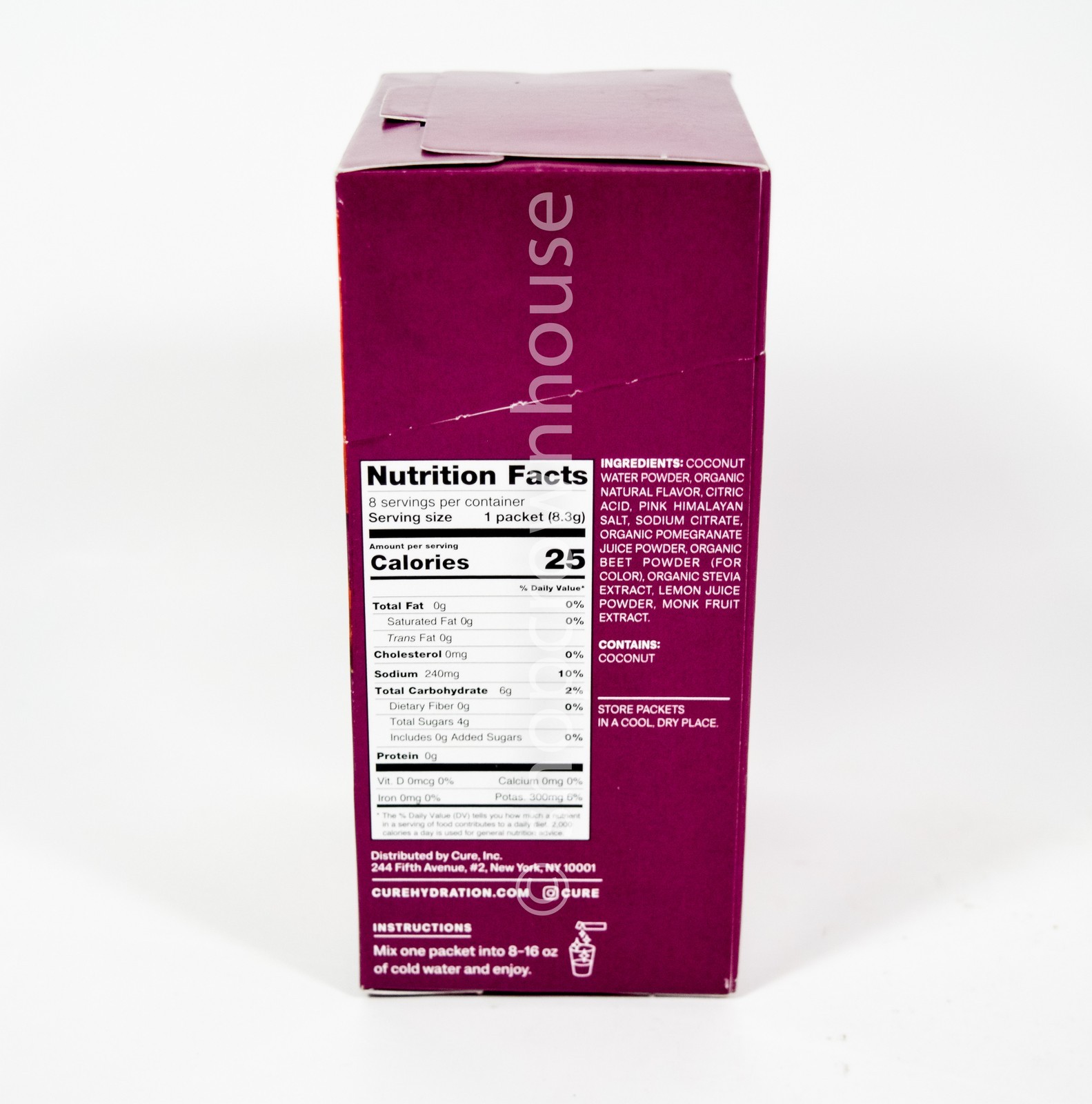 2 CURE Electrolyte Drink Mix 8ct Berry Pomegranate box 12/02/2026