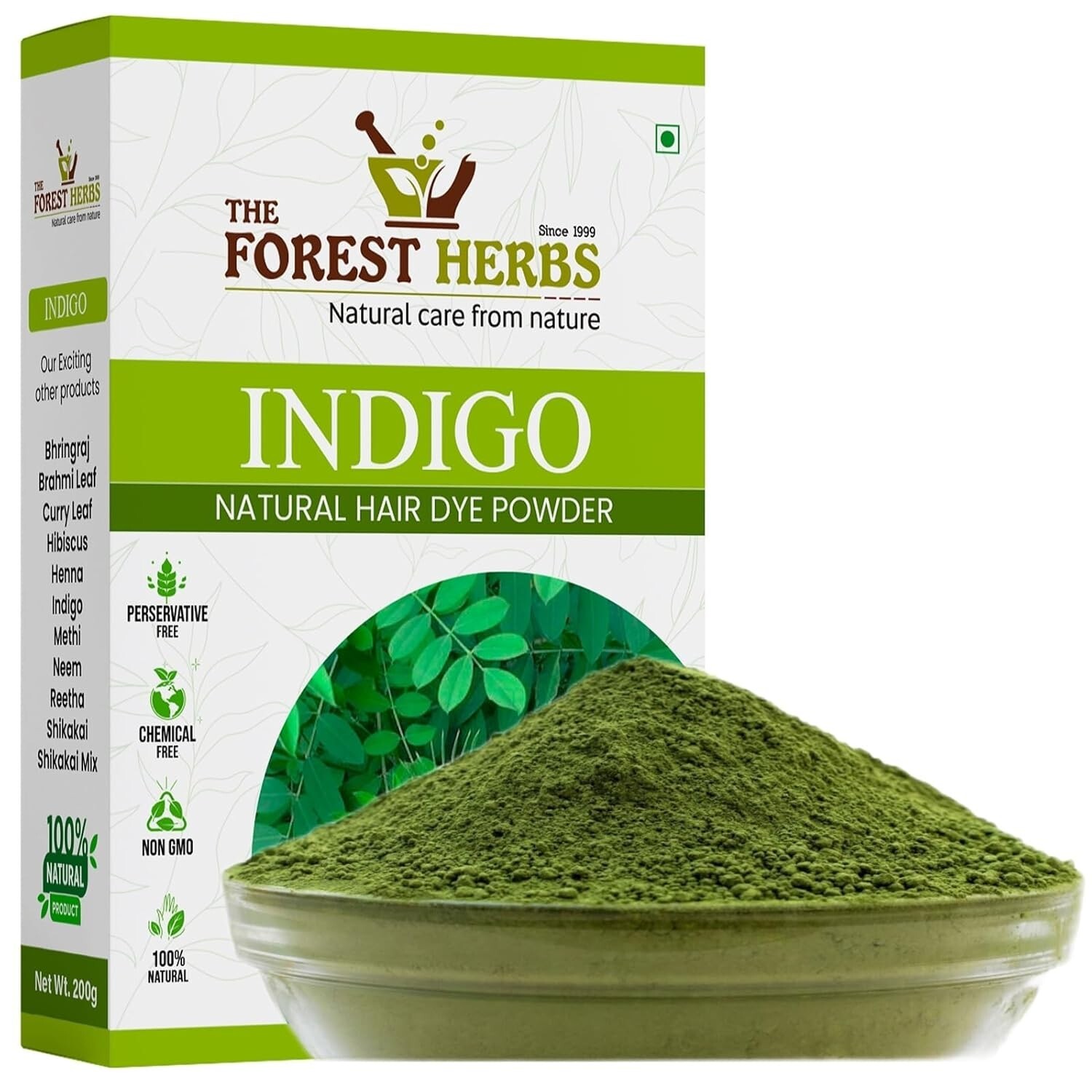 The Forest Herbs Natural Care From Nature Indigo Leaves Powder, 200g (Pack Of 1)