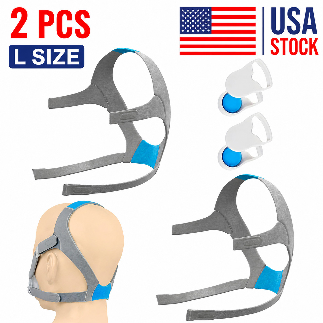 For Resmed Airfit F20 Replacement CPAP Mask Headgear 2 Pack Fast Ship