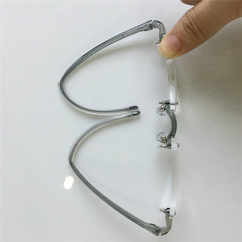 3 PACK Reading Glasses Elastic Transparent Rimless Flexible Men Women Eyeglasses