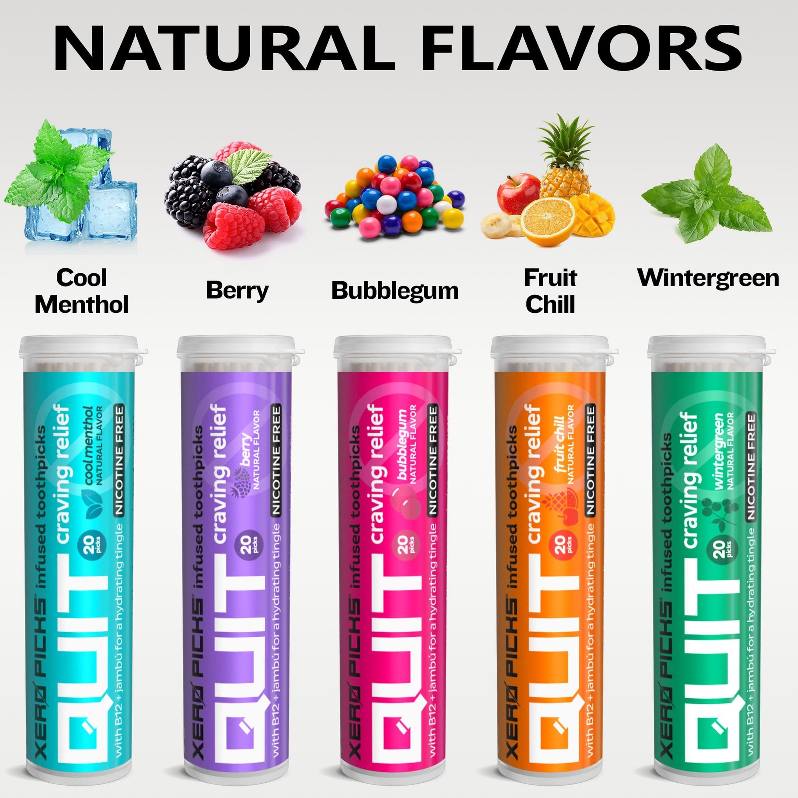 Infused Flavored Toothpicks to Help Quit Smoking Variety Pack, 20 Count Pack…