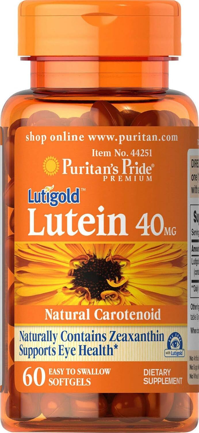 Puritan’s Pride Premium Lutigold™ Lutein Carotenoid 40 mg with Zeaxanthin for
