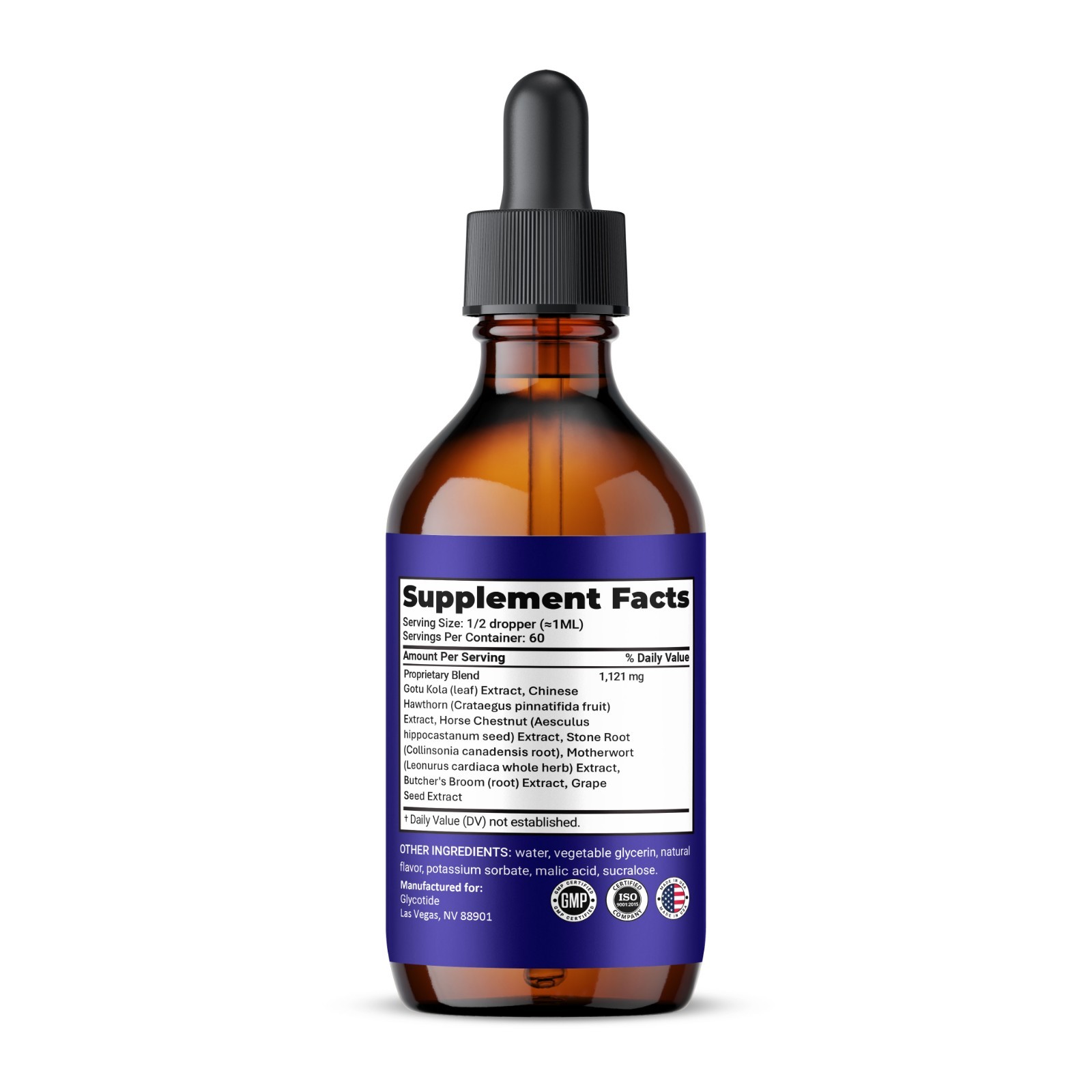 Glycotide Drops, Max Strength, Glycotide Balance Health Liquid Formula (2 Pack)