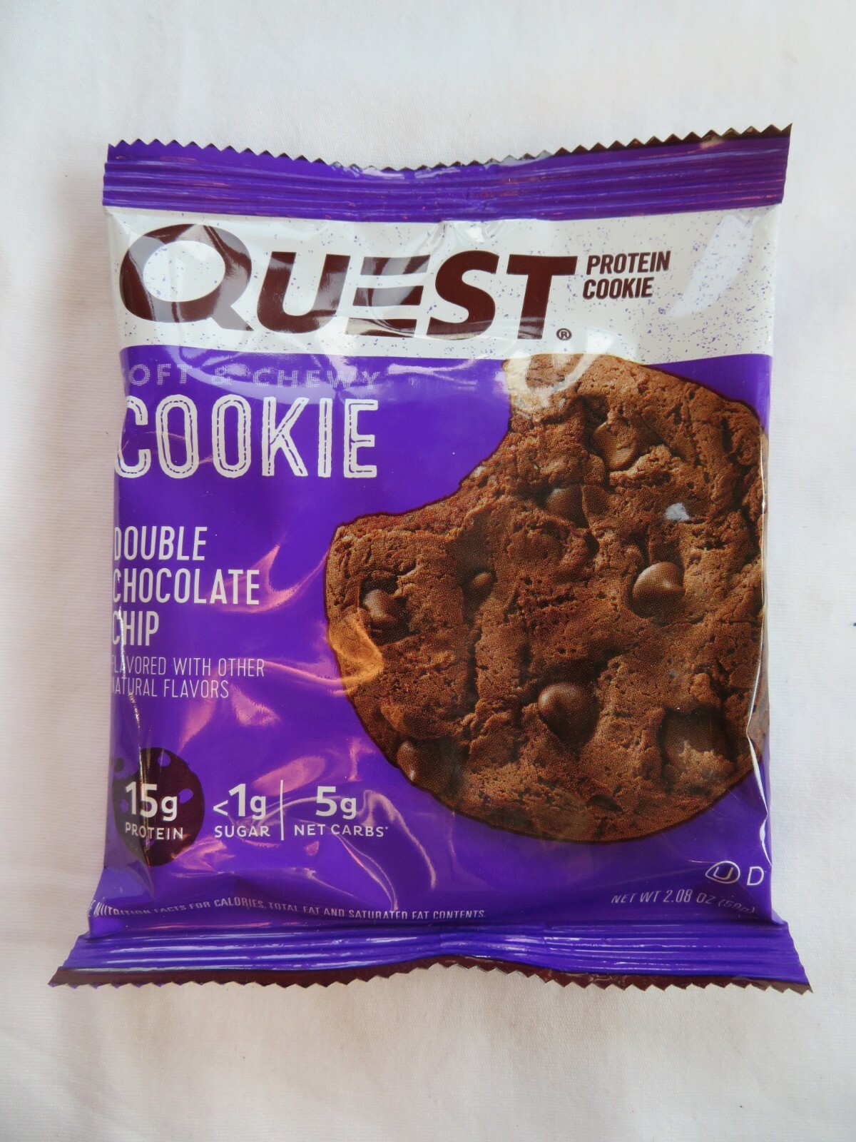 (6) Quest Soft & Chewy Cookie Double Chocolate Chip 2.08 Oz Each *D