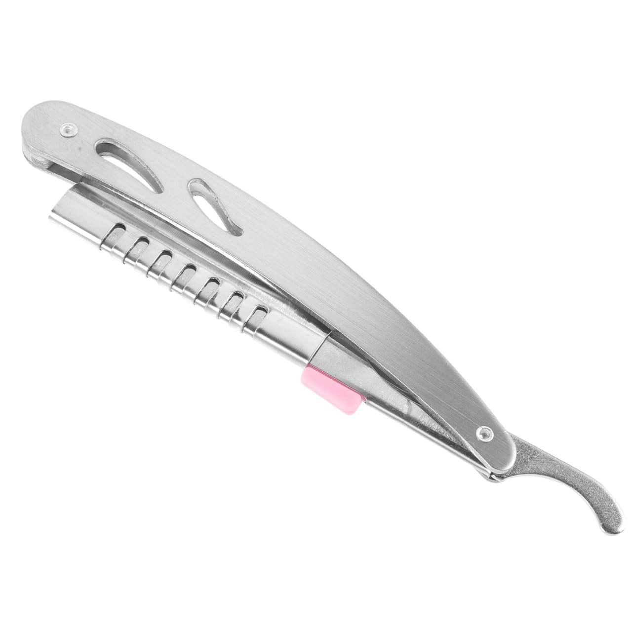 PACKOVE Vintage Manual Straight Razor for Men 1 Count (Pack of 1), Silver