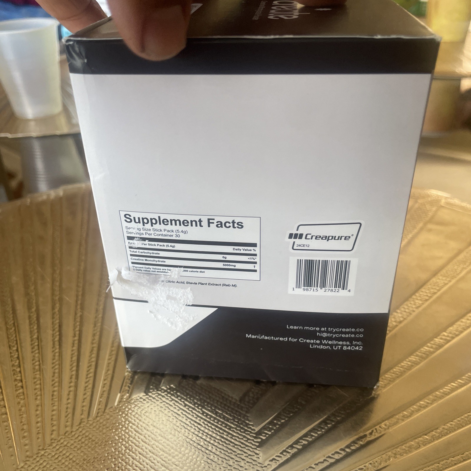 Create Single Serve Creatine Monohydrate Powder 30 Stick Packs.EXP 8/27