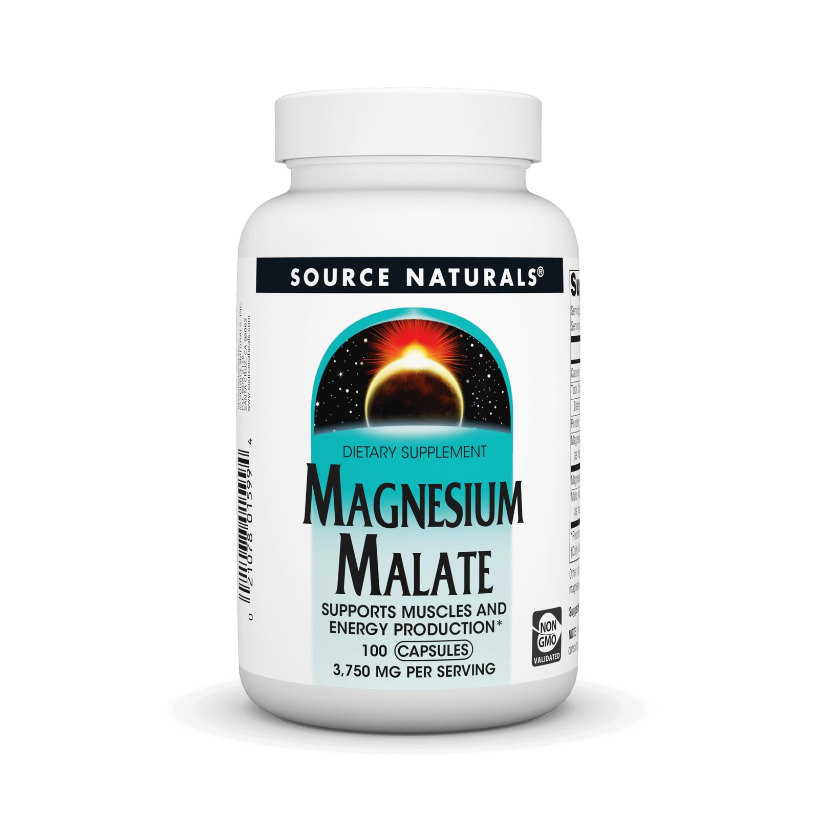 Source Naturals Magnesium Malate 3750mg 100 Capsules FROM USA