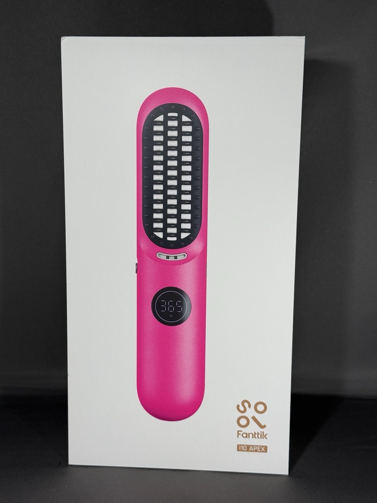 Fanttik Solo I10 APEX Portable Cordless Hair Straightener Brush, Safe Mode, Pink