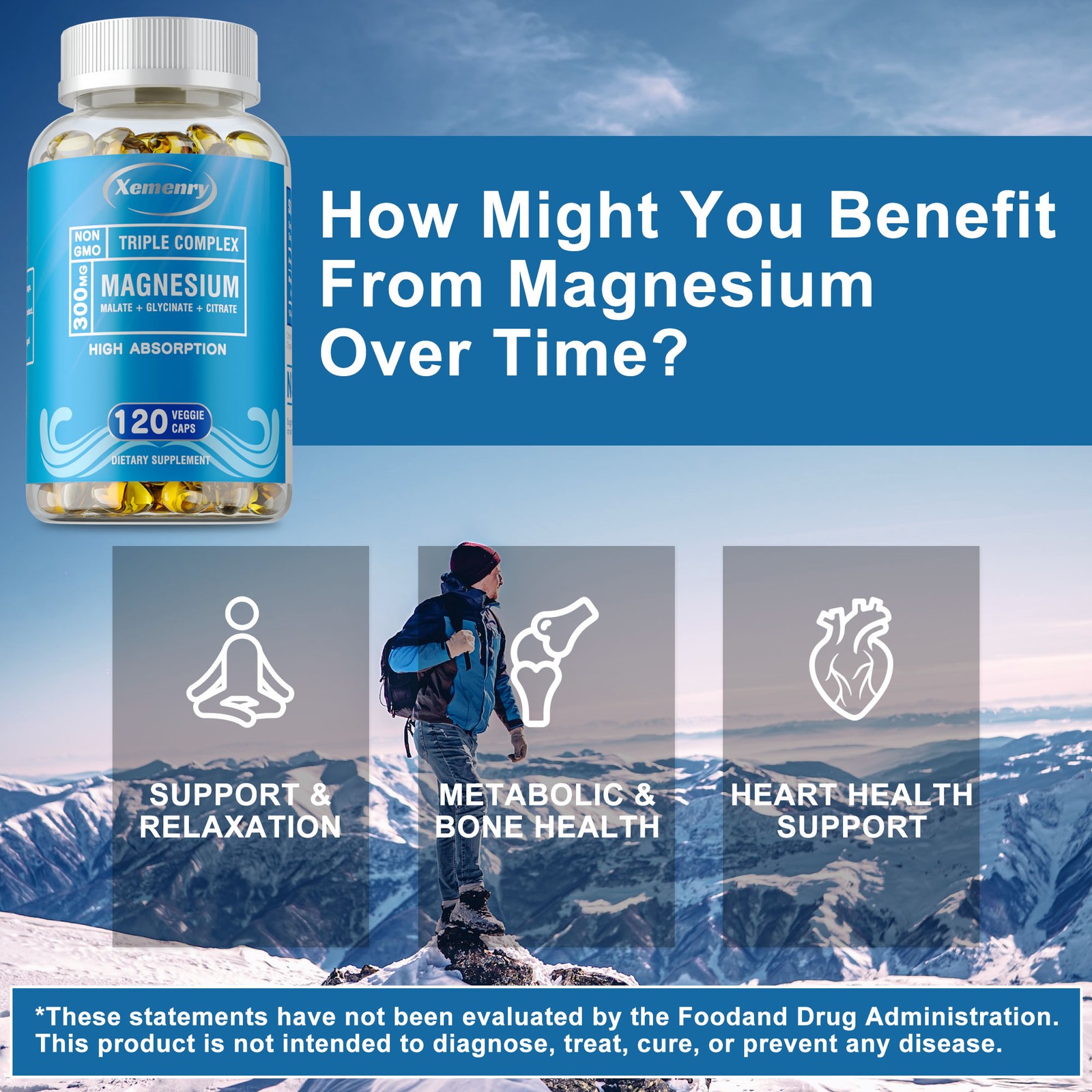 Triple Magnesium Complex – Magnesium Malate, Glycinate, Citrate – Muscle Health