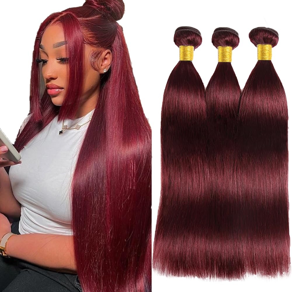 GtaiiReu Straight Bundles 18 18 18 Inch #99J