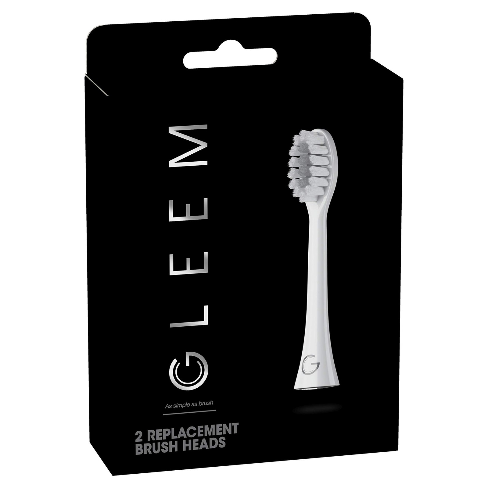 Toothbrush Brush Heads Refill, White, 2 count
