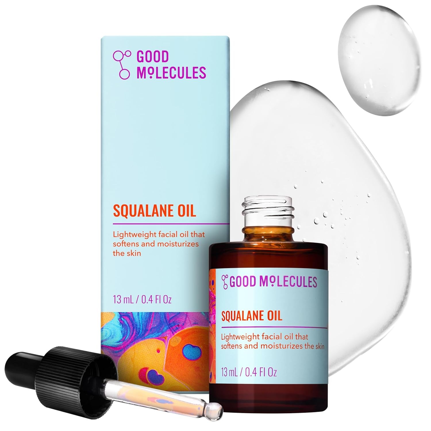 Good Molecules Squalane Oil – 100% Natural Squalane Oil Non-Greasy Moisturizer f
