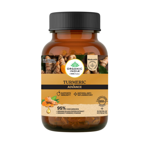 Organic India Turmeric Advance 60 Capsules | Antioxidant Support | FREE SHIPPING