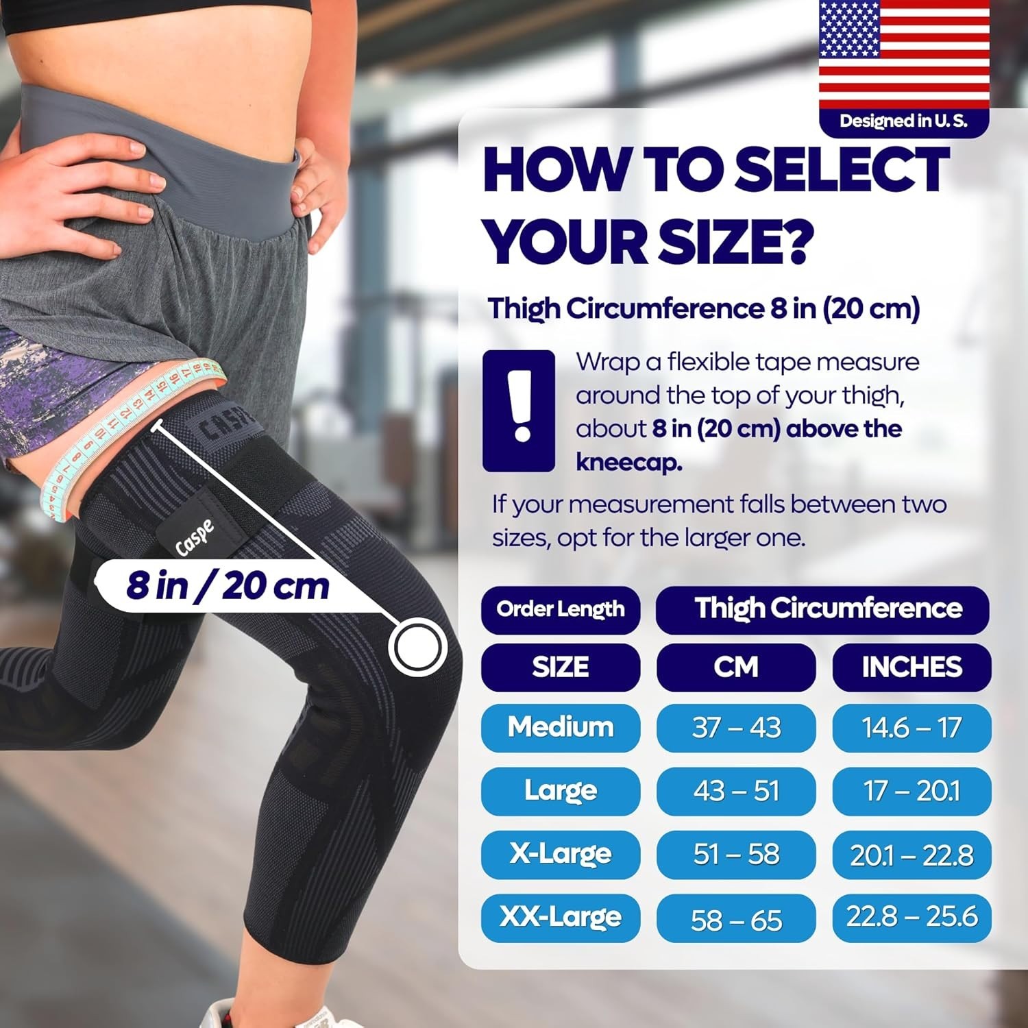 Full Leg Compression Sleeve Knee Support Brace Meniscus Tear Arthritis Pain Gym