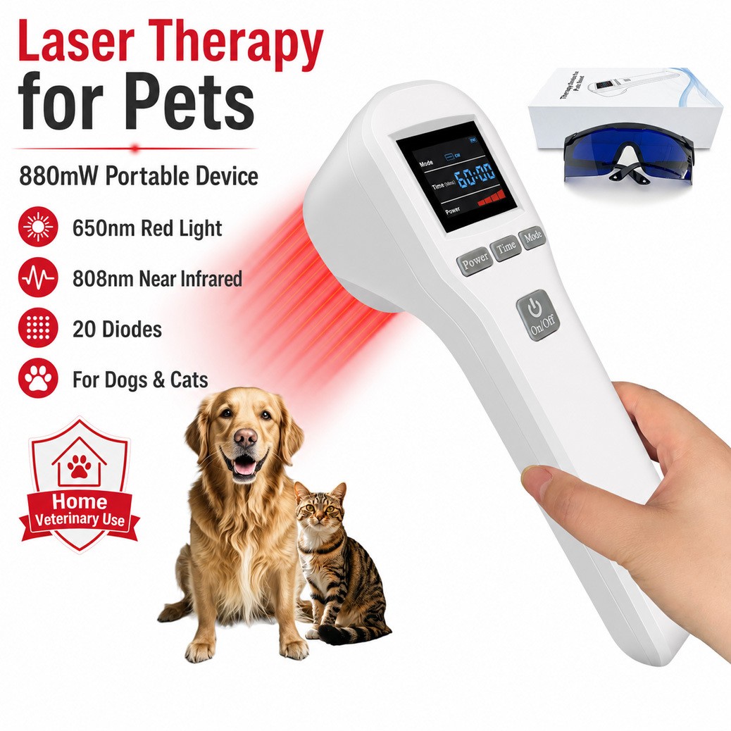 880mW Cold Laser Human and Vet Therapy Pain Relief Red Light Treatment Arthritis