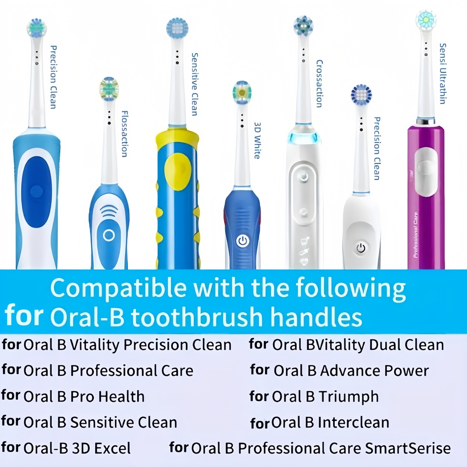 20PCS Precision Electric Toothbrush Replacement Fit For Oral Braun Brush Heads