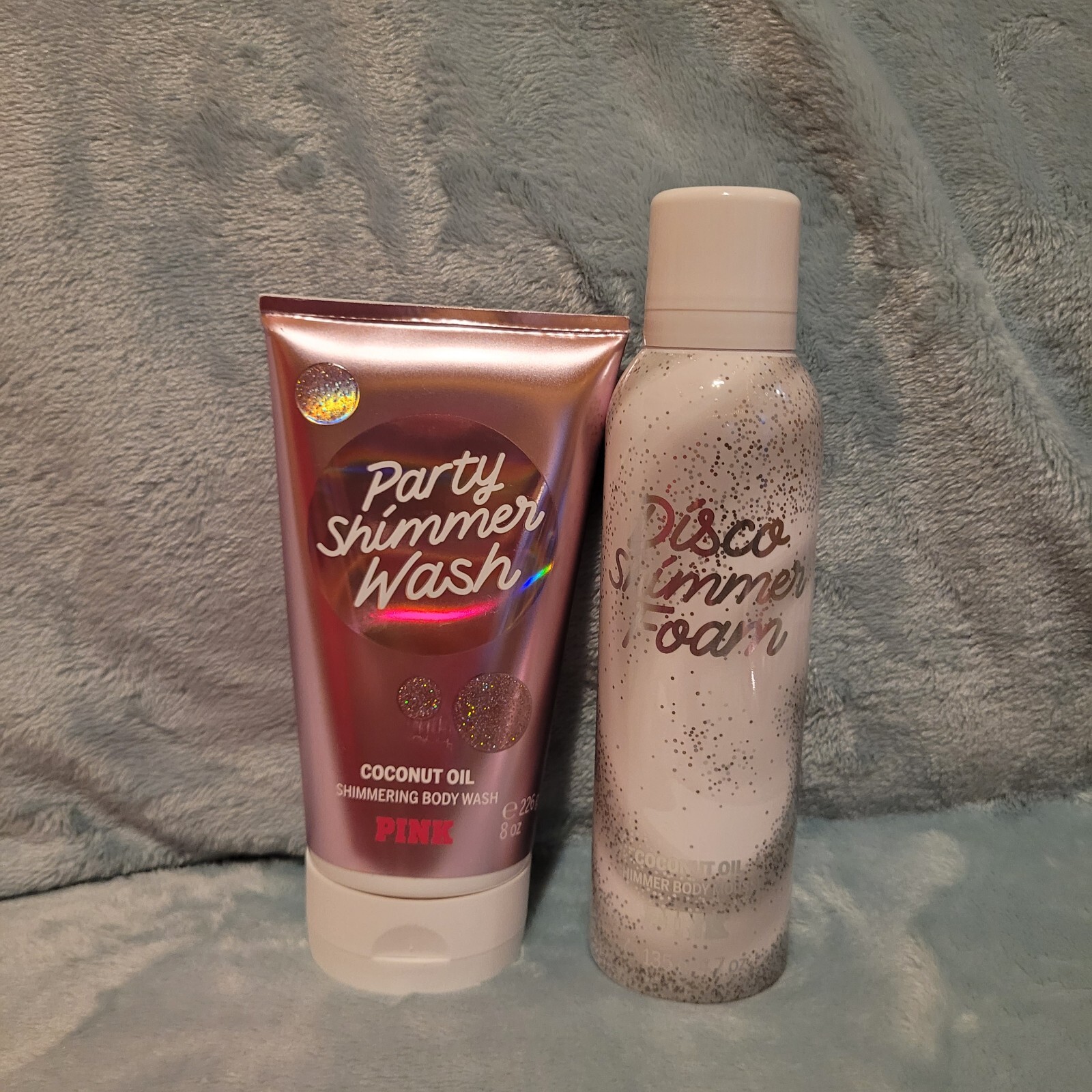 Victoria’s Secret PINK 4.7 fl.oz. Disco Shimmer Foam & 8 oz. Party Shimmer Wash