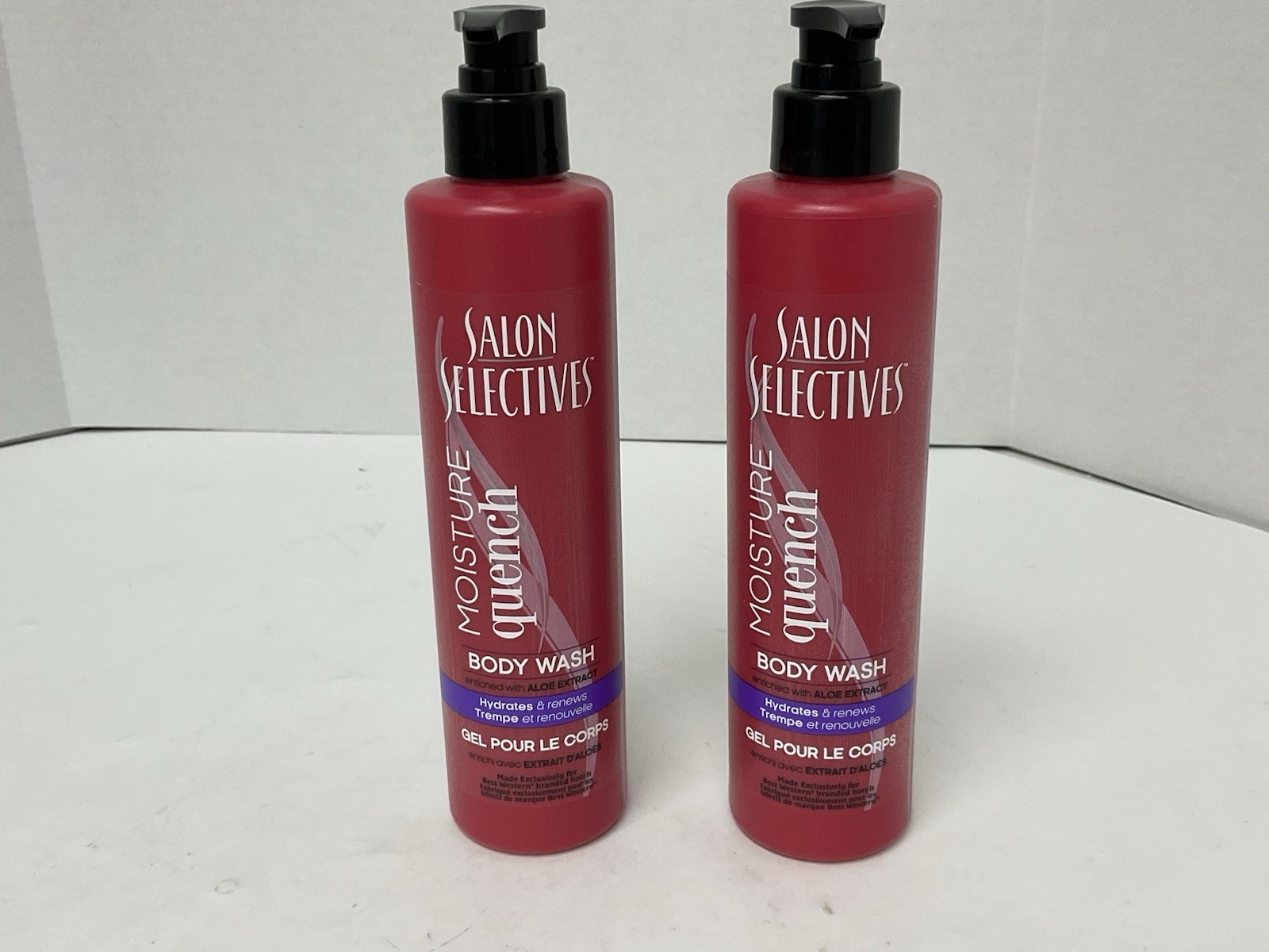LOT OF 2 SALON SELECTIVES Moisture Quench, Body Wash 300ml, 12.17Fl Oz