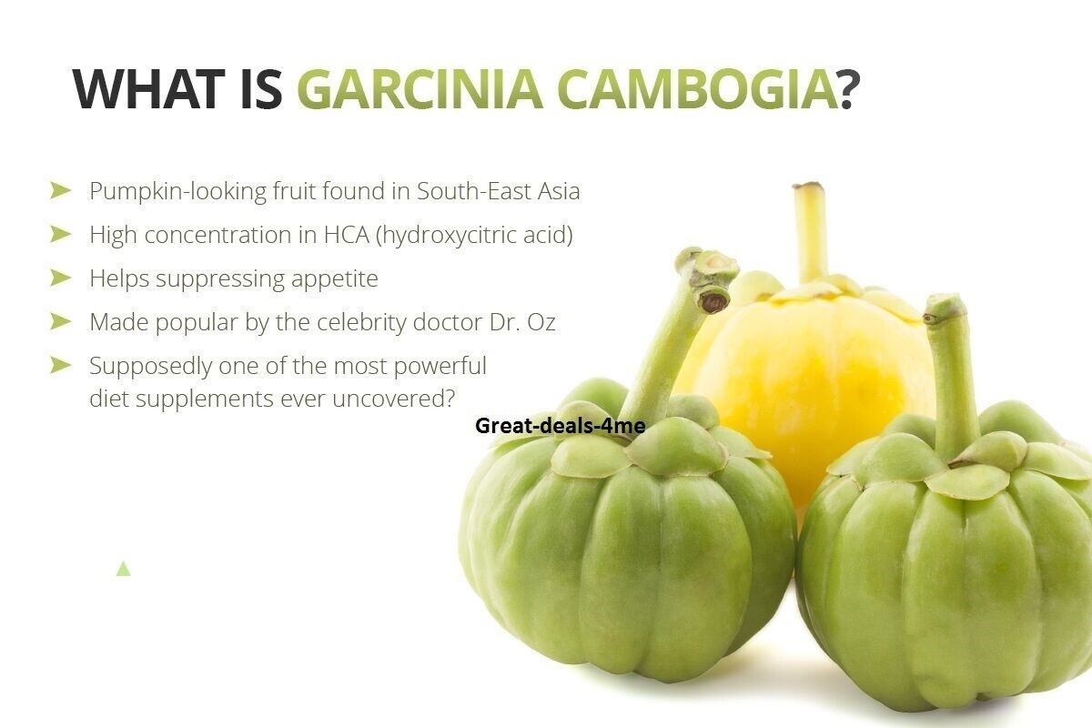 3000mg Daily GARCINIA CAMBOGIA 95%HCA Capsules Fat Burn Slim Diet Weight Loss