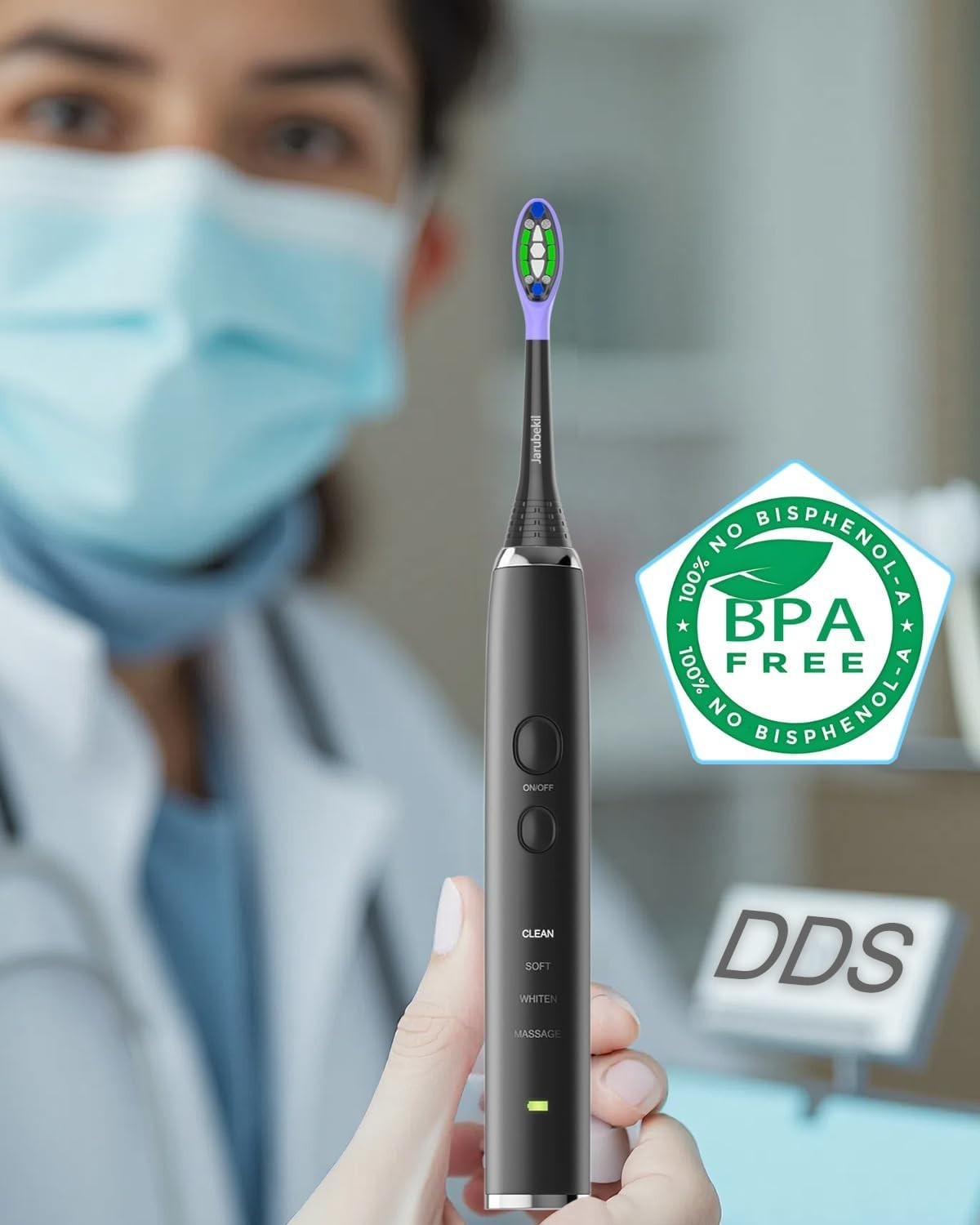 8 Pack Electric Toothbrush Replacement Heads Soft Bristles Black Brush Heads