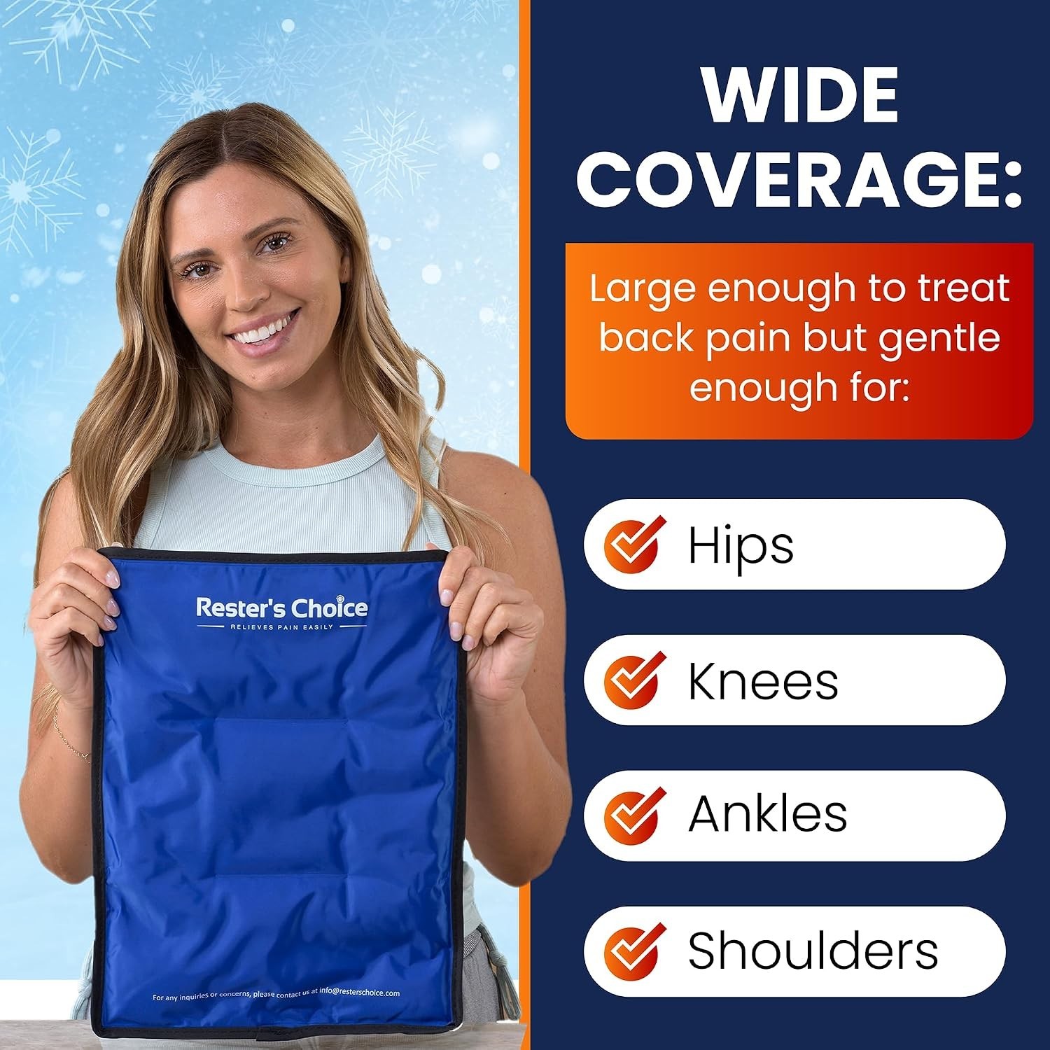 Durable Reusable Flexible Ice Pack – 11″x14.5″ for Sore Muscles and Swelling