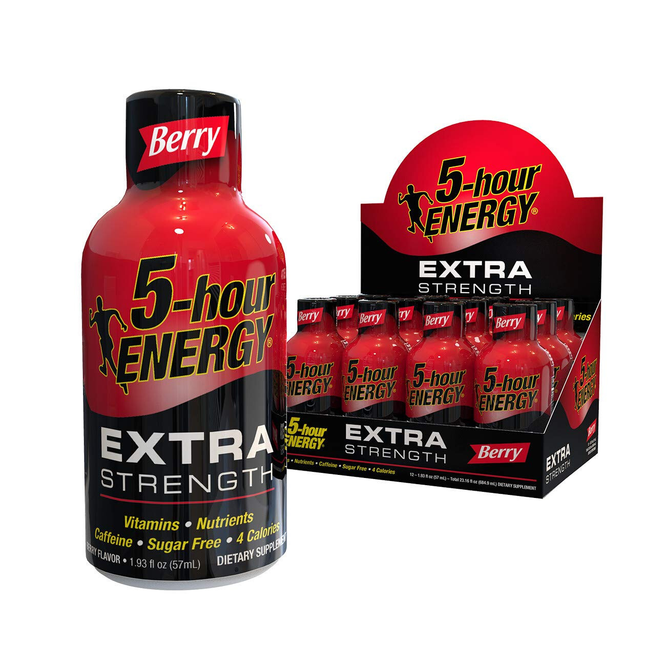 NEW SEALED BOX New 5 hour ENERGY Extra Strength Berry Shot 1.93 Oz, 10 Count.
